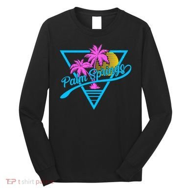 Palm Springs Retro 80's Neon Long Sleeve Shirt