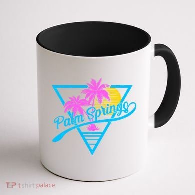 Palm Springs Retro 80's Neon Coffee Mug back