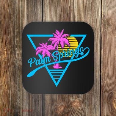 Palm Springs Retro 80's Neon Coaster