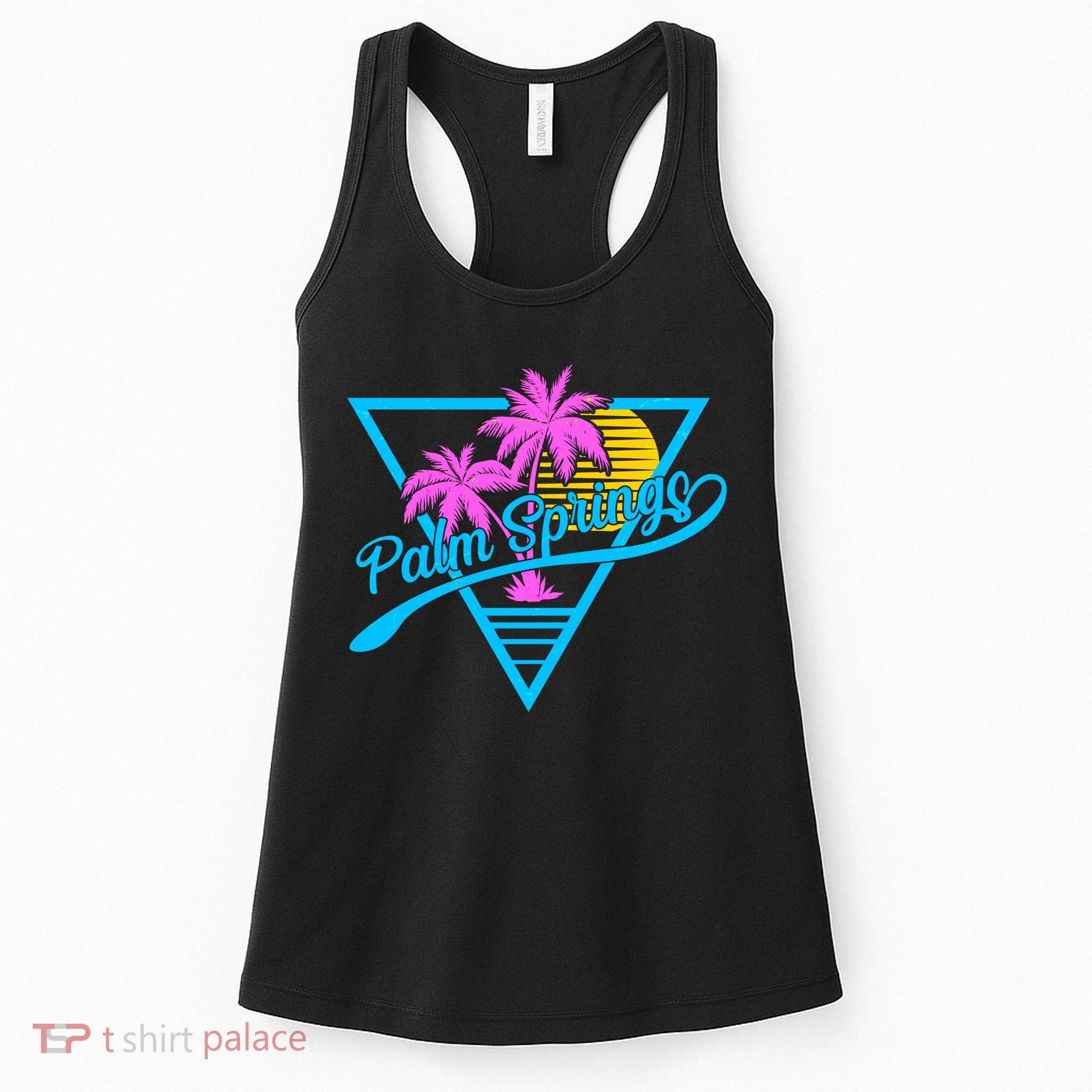 Palm Springs Retro 80's Neon Women's Tank Top