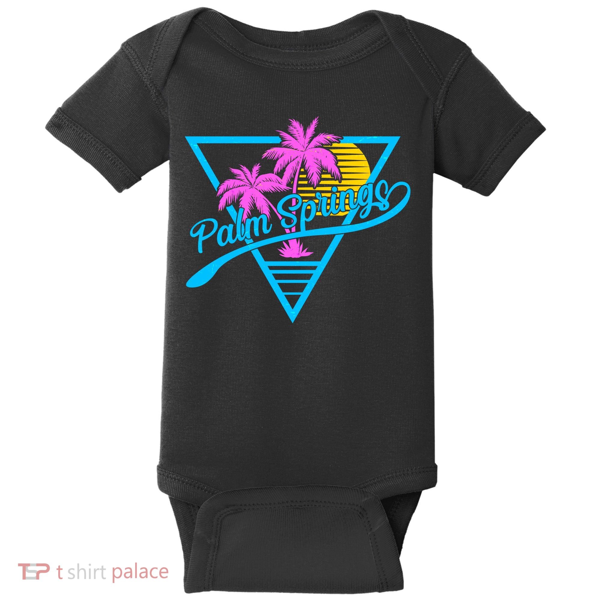 Palm Springs Retro 80's Neon Baby Bodysuit