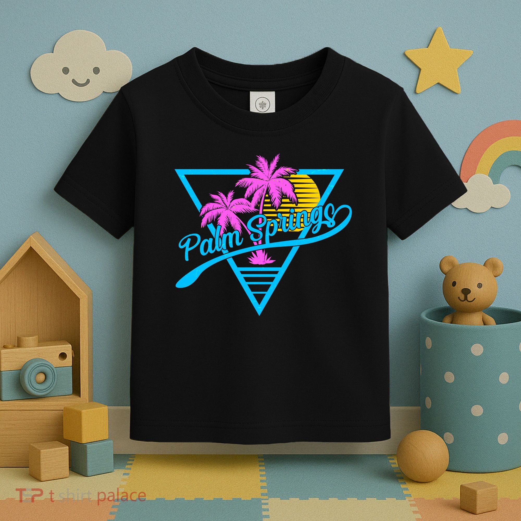 Palm Springs Retro 80's Neon Toddler T-Shirt