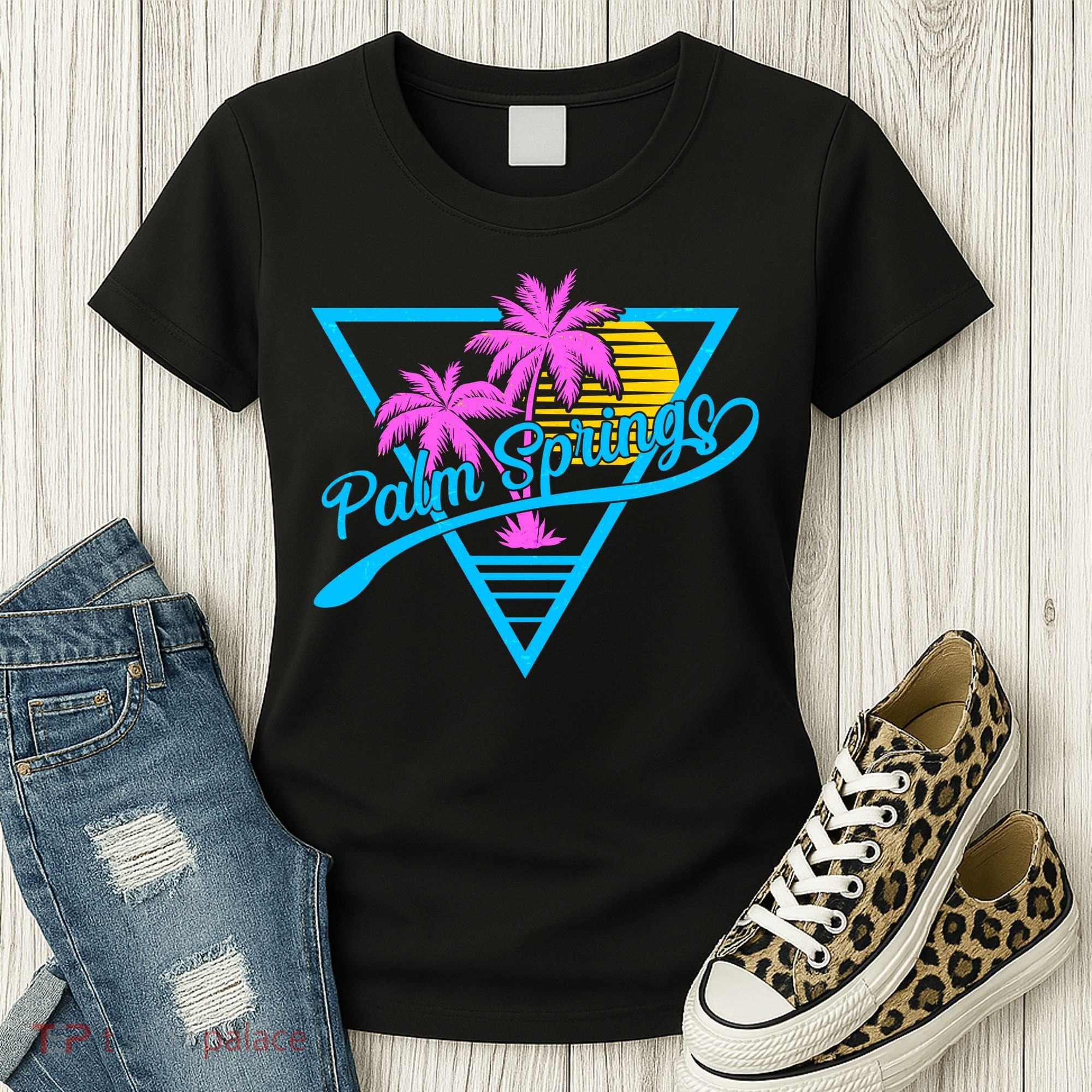 Palm Springs Retro 80's Neon Women's T-Shirt