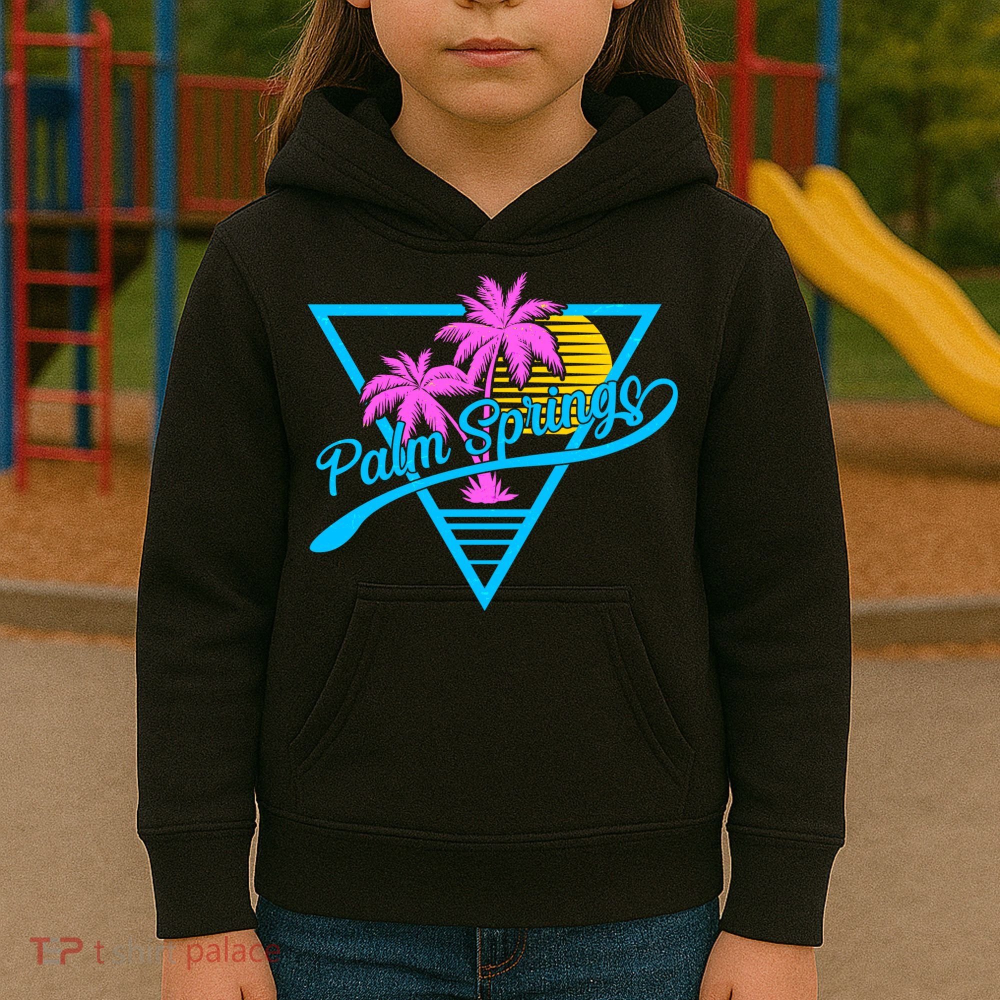 Palm Springs Retro 80's Neon Kids Hoodie