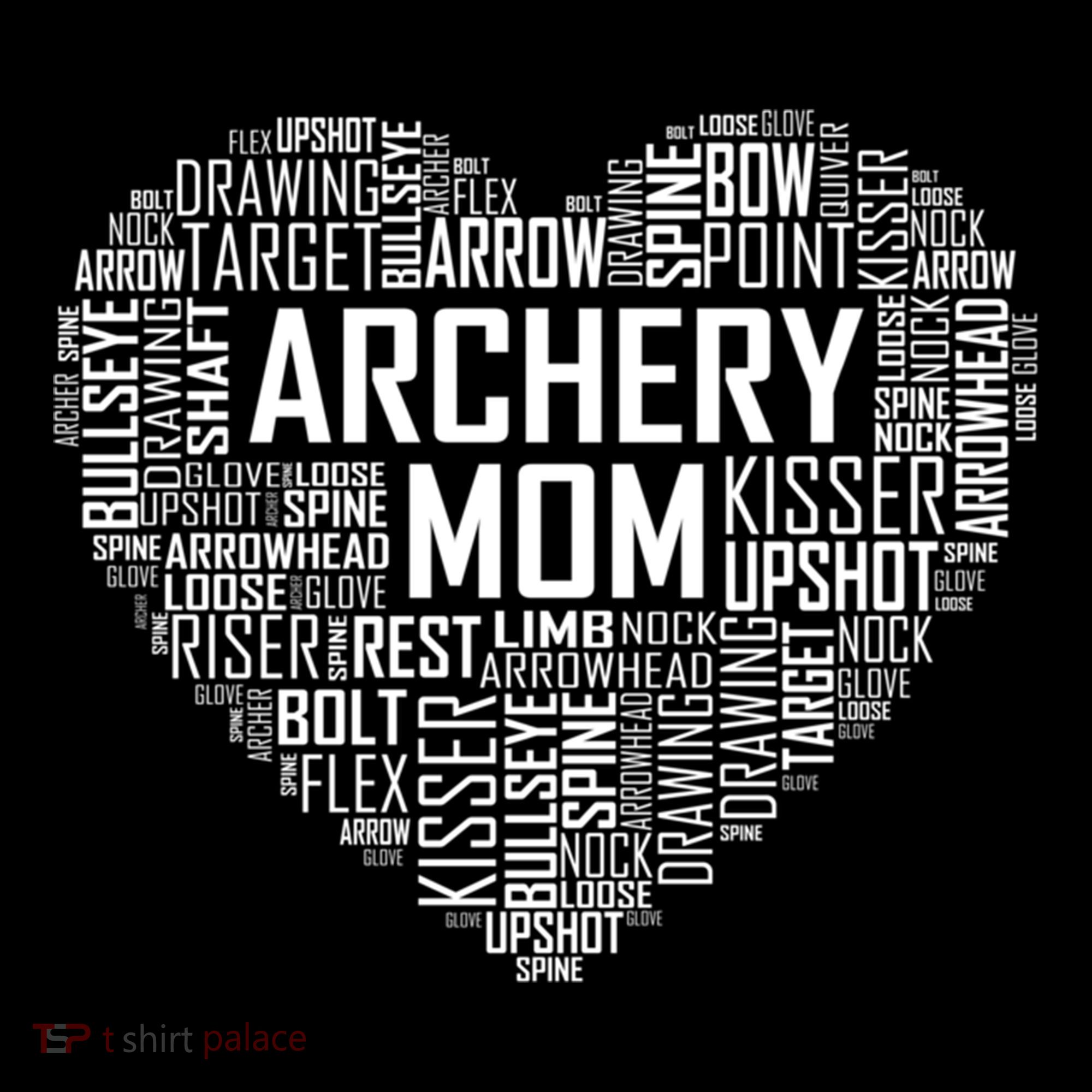 Proud Archery Mom Heart Gift Doggie Tank