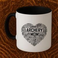 Proud Archery Mom Heart Gift Coffee Mug thumb 2