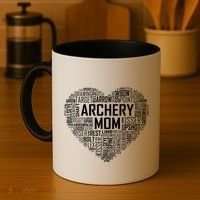 Proud Archery Mom Heart Gift Coffee Mug thumb 4