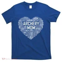 Proud Archery Mom Heart Gift T-Shirt thumb 0