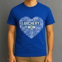 Proud Archery Mom Heart Gift T-Shirt thumb 3