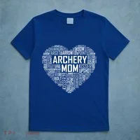 Proud Archery Mom Heart Gift T-Shirt thumb 5