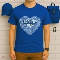 Proud Archery Mom Heart Gift T-Shirt thumb 6