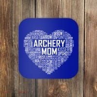 Proud Archery Mom Heart Gift Coaster thumb 0