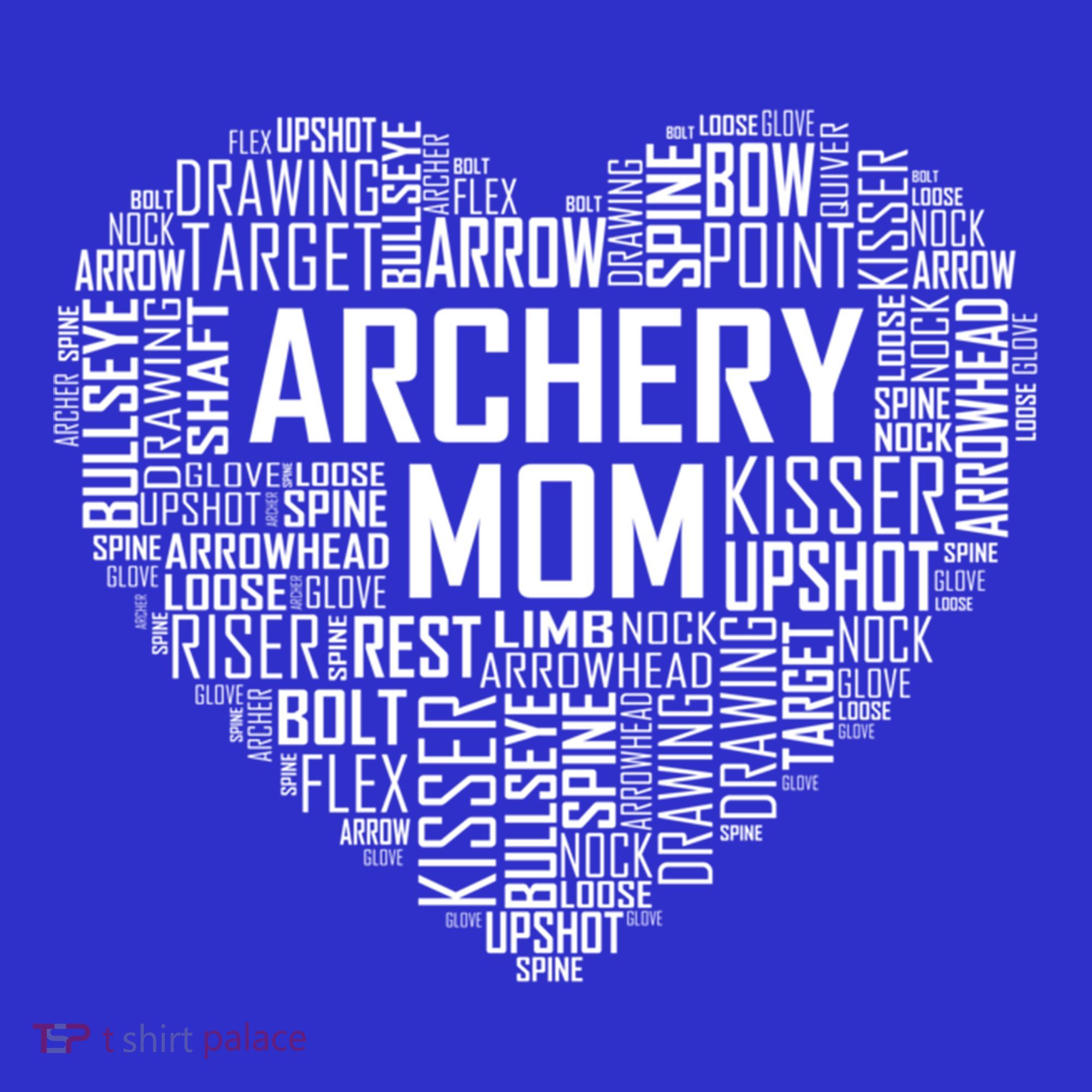 Proud Archery Mom Heart Gift Coaster