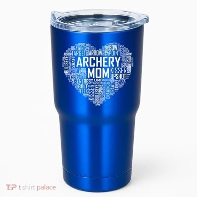 Proud Archery Mom Heart Gift Tumbler