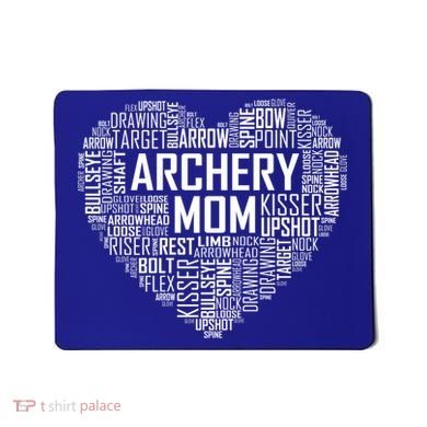 Proud Archery Mom Heart Gift Mousepad