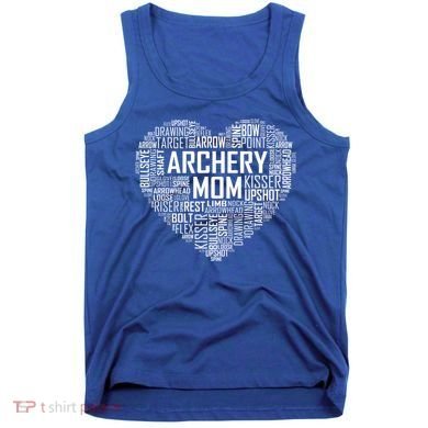 Proud Archery Mom Heart Gift Tank Top