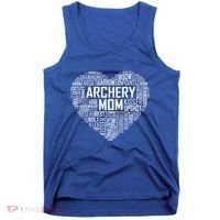 Proud Archery Mom Heart Gift Tank Top thumb 0