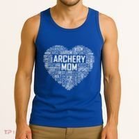 Proud Archery Mom Heart Gift Tank Top thumb 3