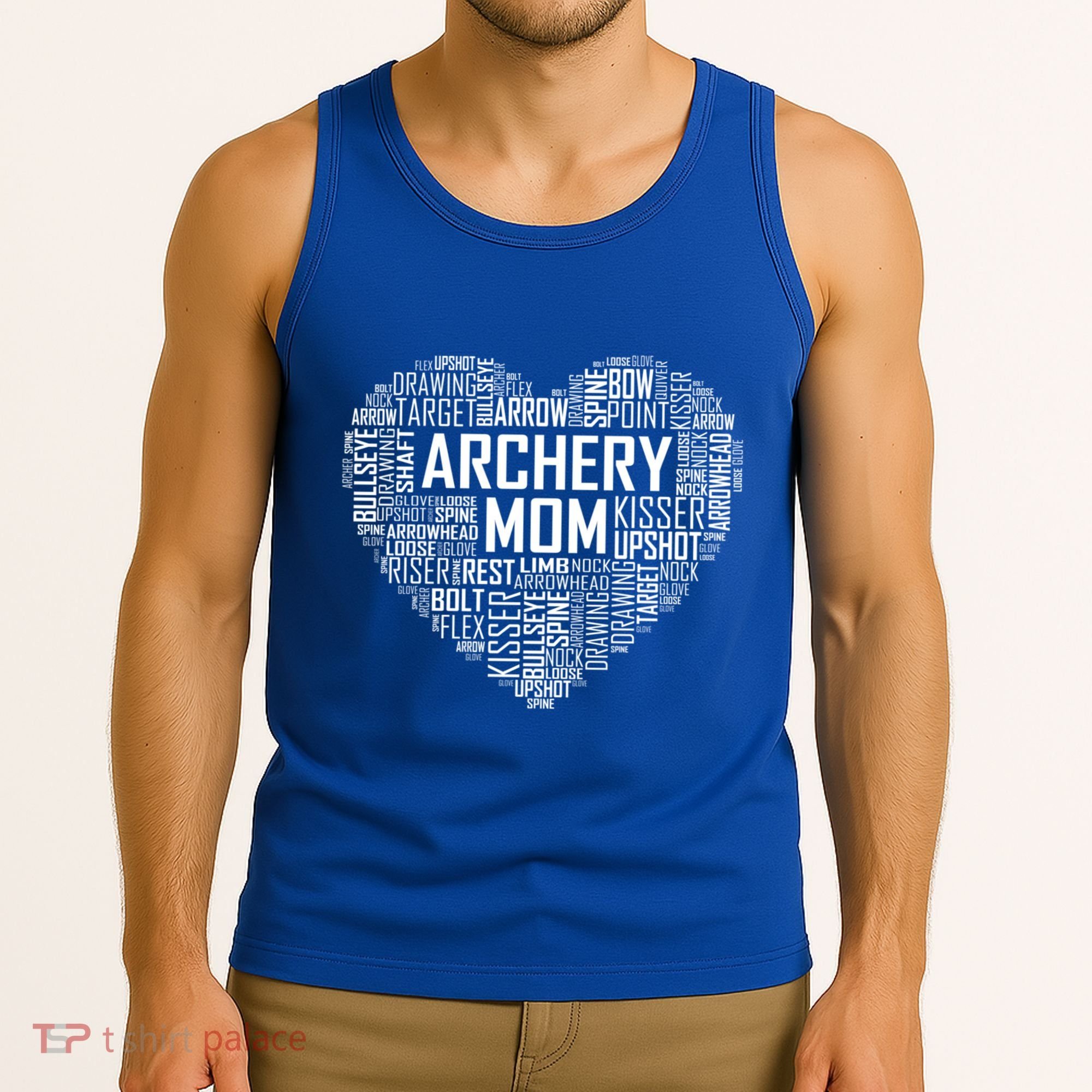 Proud Archery Mom Heart Gift Tank Top