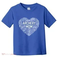 Proud Archery Mom Heart Gift Toddler T-Shirt thumb 0