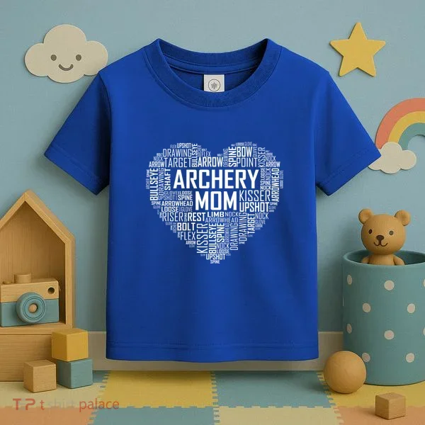Proud Archery Mom Heart Gift Toddler T-Shirt