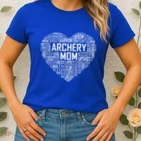 Proud Archery Mom Heart Gift Women's T-Shirt thumb 2