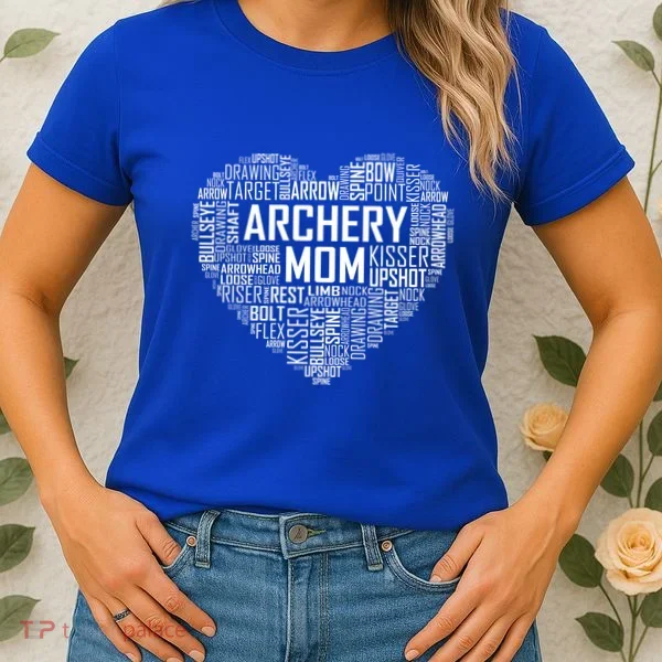 Proud Archery Mom Heart Gift Women's T-Shirt