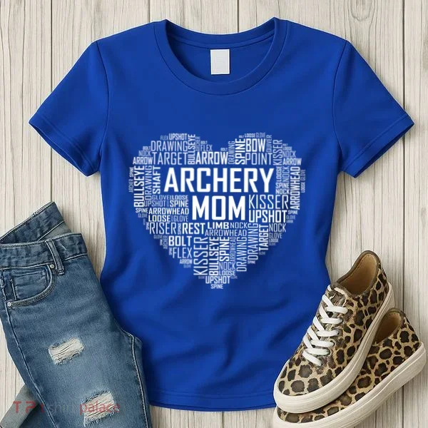 Proud Archery Mom Heart Gift Women's T-Shirt
