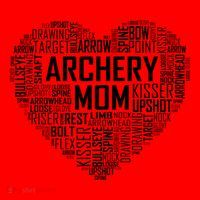 Proud Archery Mom Heart Gift Santa Hat thumb 1