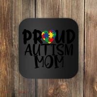 Proud Autism Mom Cute Autism Awareness Gift Coaster thumb 0