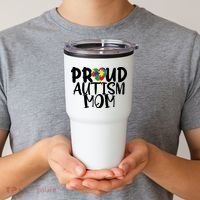 Proud Autism Mom Cute Autism Awareness Gift Tumbler thumb 2