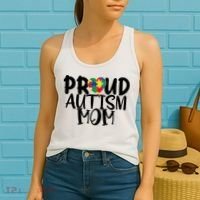Proud Autism Mom Cute Autism Awareness Gift Women's Tank Top thumb 2