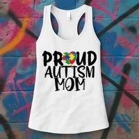 Proud Autism Mom Cute Autism Awareness Gift Women's Tank Top thumb 3