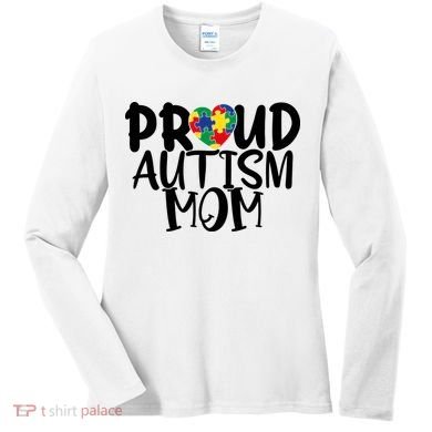 Proud Autism Mom Cute Autism Awareness Gift Women's Long Sleeve Shirt