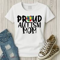 Proud Autism Mom Cute Autism Awareness Gift Women's T-Shirt thumb 3