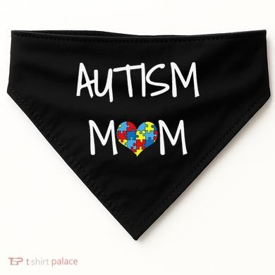 PROUD AUTISM MOM USA-Made Doggie Bandana