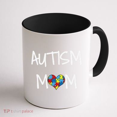 PROUD AUTISM MOM Coffee Mug back