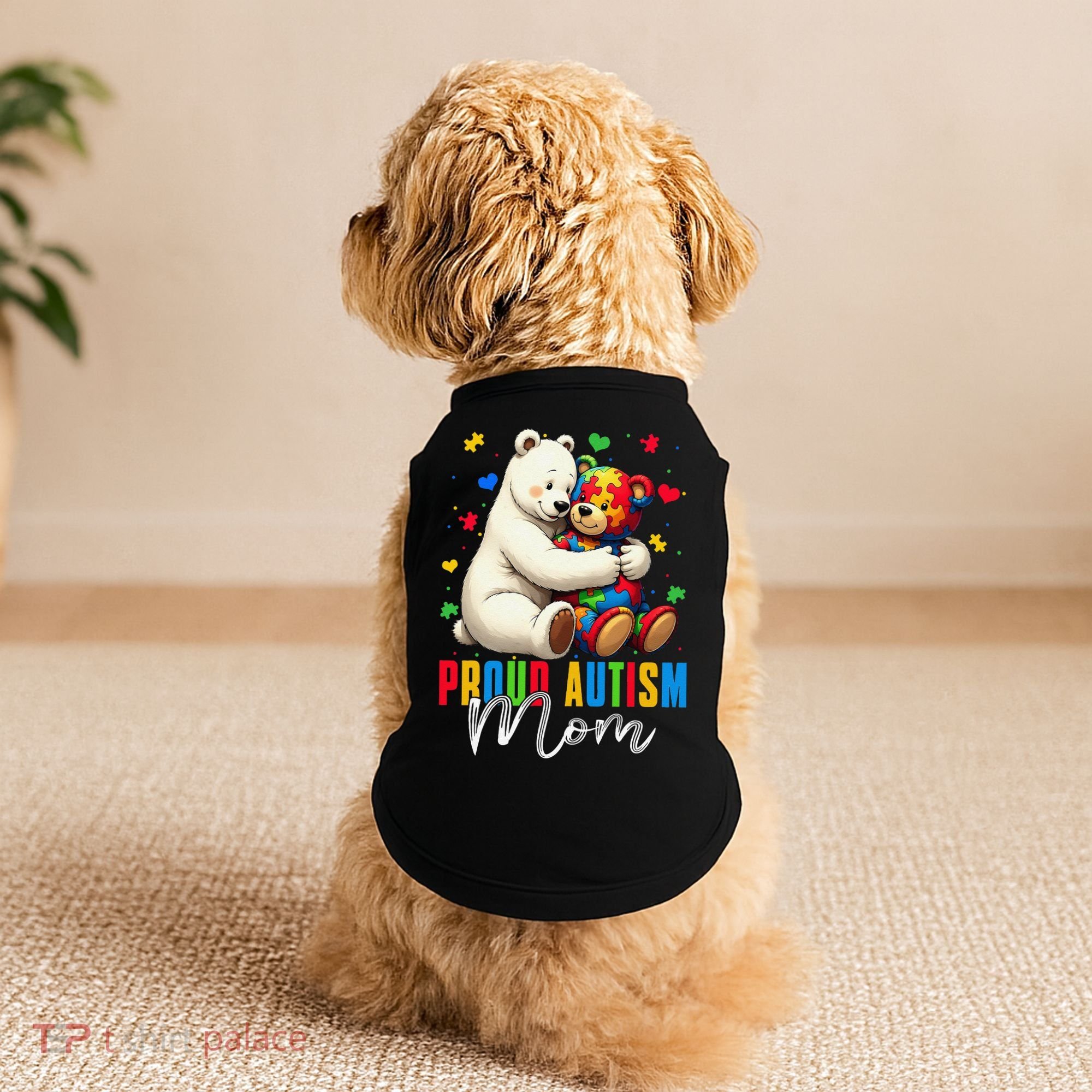 Proud Autism Mom Bear Autism Awareness Autistic Son Daughter Doggie Tank