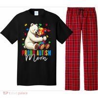 Proud Autism Mom Bear Autism Awareness Autistic Son Daughter Pajama Set thumb 0