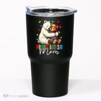 Proud Autism Mom Bear Autism Awareness Autistic Son Daughter Tumbler thumb 0