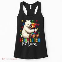 Proud Autism Mom Bear Autism Awareness Autistic Son Daughter Women's Tank Top thumb 0