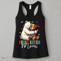 Proud Autism Mom Bear Autism Awareness Autistic Son Daughter Women's Tank Top thumb 3