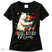 Proud Autism Mom Bear Autism Awareness Autistic Son Daughter Women's T-Shirt thumb 0