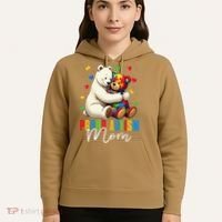 Proud Autism Mom Bear Autism Awareness Autistic Son Daughter Hoodie thumb 5