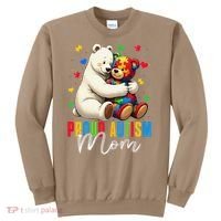 Proud Autism Mom Bear Autism Awareness Autistic Son Daughter Sweatshirt thumb 0