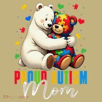 Proud Autism Mom Bear Autism Awareness Autistic Son Daughter Sweatshirt thumb 2