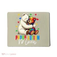 Proud Autism Mom Bear Autism Awareness Autistic Son Daughter Mousepad thumb 0