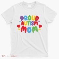 Proud Autism Mom Colorful Awareness T-Shirt thumb 0