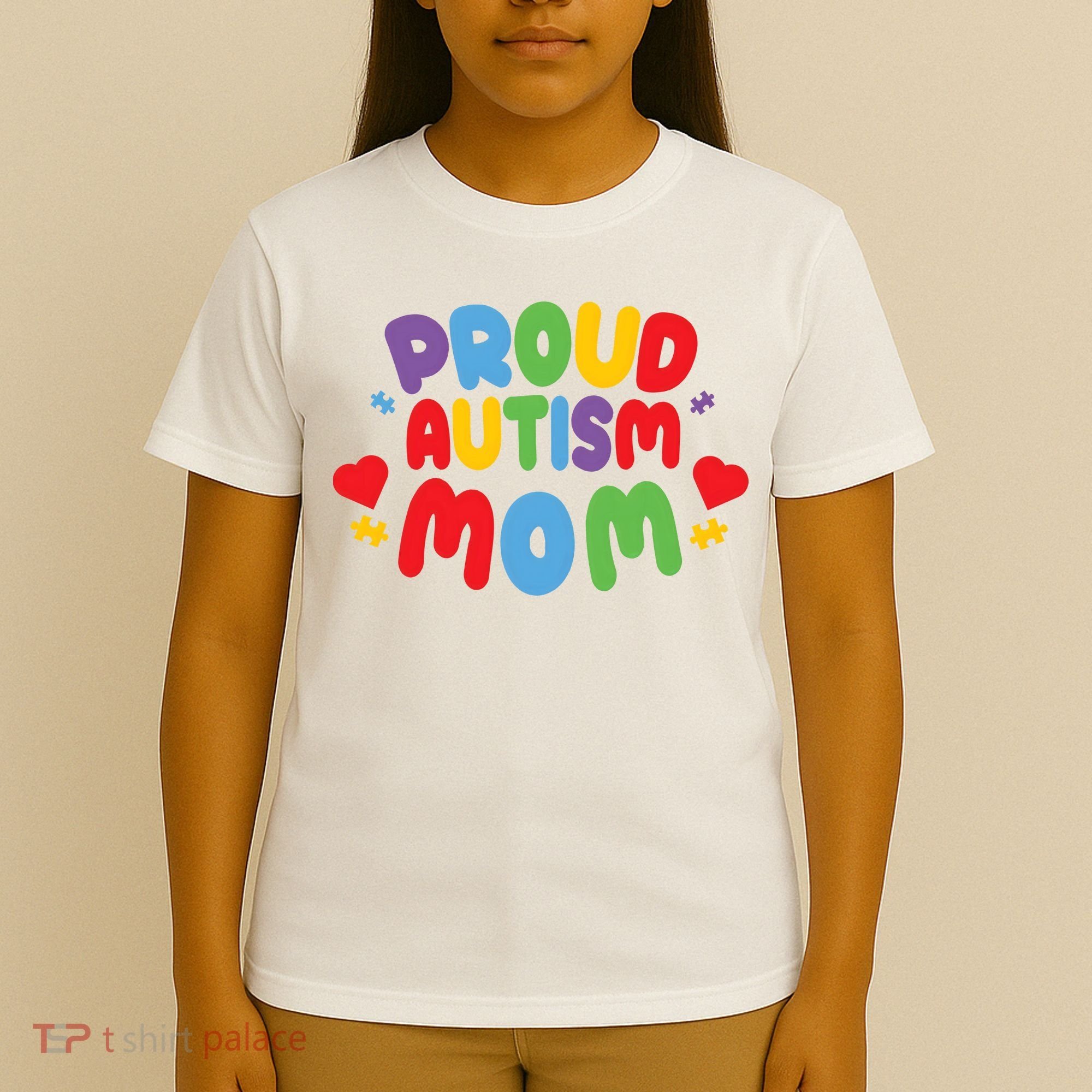 Proud Autism Mom Colorful Awareness T-Shirt