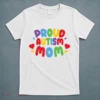 Proud Autism Mom Colorful Awareness T-Shirt thumb 5